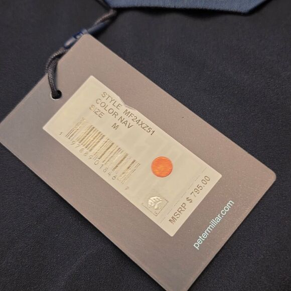 Peter Millar Crown Crafted Cortina Quilted Bomber Jacket Navy Blue Men's Size M - Picture 6 of 7